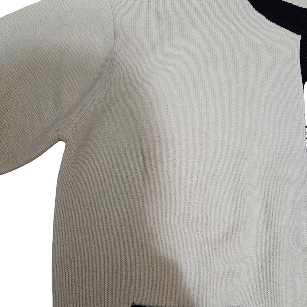 MOTF Womens Black & White Cardigan Sweater Large Button-Down Long Sleeve Acrylic - Picture 9 of 11